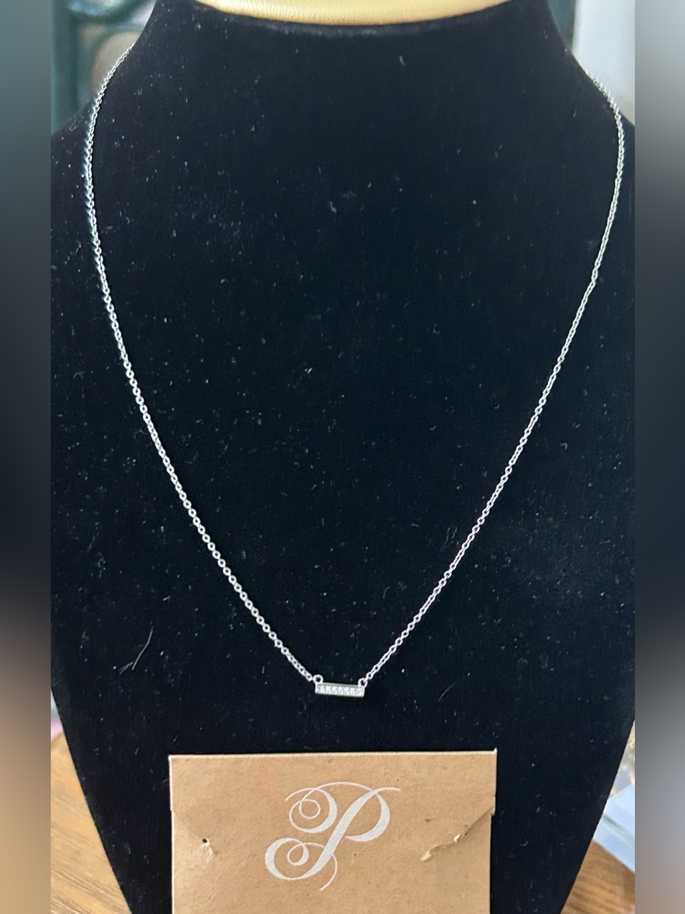 Plunder Silver Bar Pendant Necklace NWOT